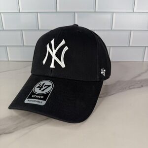 New York Yankees Hat Cap Strap Back Mens One Size Navy Blue MLB Baseball47 MVP